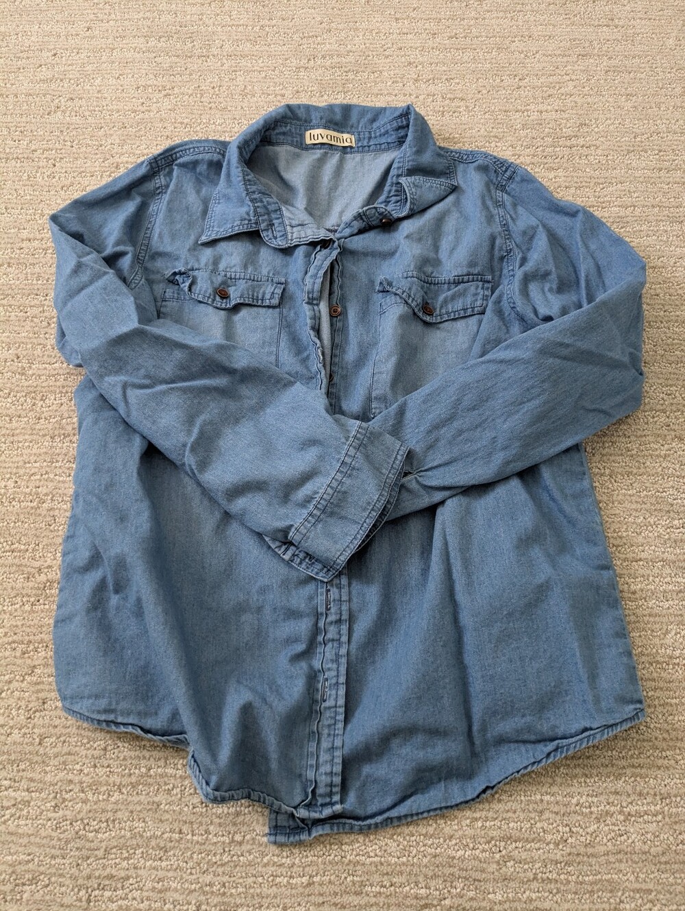 Luvamia Cotton Denim Shirt